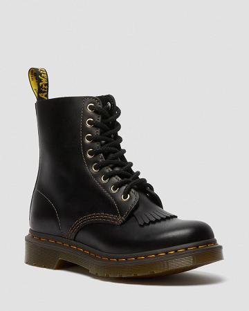 Black Women's Dr Martens 1460 Pascal Abruzzo Leather Ankle Boots | CA 14NWY